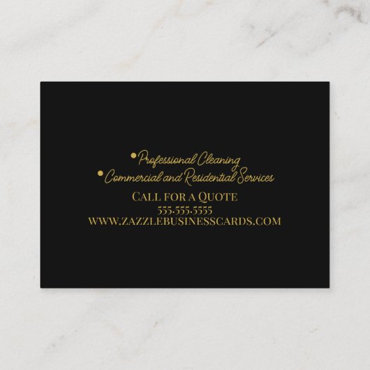 Imitate Gold-Reinigungs-Logo Visitenkarte (Rückseite)