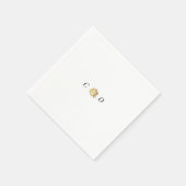 Imitate Gold Rose Schwarz-Weiß minimalistische Hoc Serviette (Ecke)