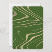 Imitate Gold Safari Elephant Baby Dusche Einladung (Rückseite)