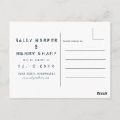 Imitate Gold Save the Date botanische Postkarte (Rückseite)