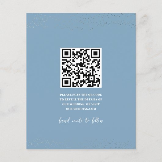 Imitate Gold Save the Date Foto (Rückseite)