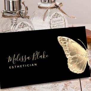 Imitate Gold Schmetterling Logo Visitenkarte