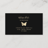 Imitate Gold Schmetterling Logo Visitenkarte (Rückseite)