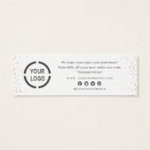 Imitate Gold Schneeflocken Weihnachten Danke Beila (Rückseite)