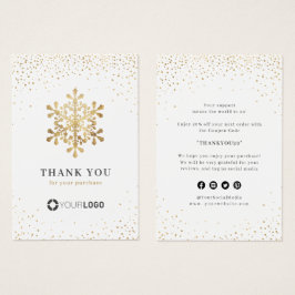 Imitate Gold Schneeflocken Weihnachten Danke Beila