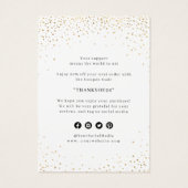 Imitate Gold Schneeflocken Weihnachten Danke Beila (Rückseite)