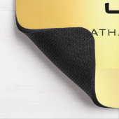 Imitate Gold Schwarz Moderne, elegante Monogram-Vo Mousepad (Ecke)