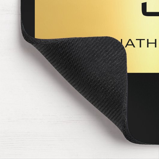 Imitate Gold Schwarz Personalisiert Moderne Elegan Mousepad (Ecke)