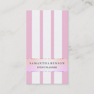 Imitate Gold Schwarz und Weiß Streifen Vertikal Visitenkarte