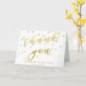 Imitate Gold Script & Confetti - Dankeschön Karte (Gelbe Blume)