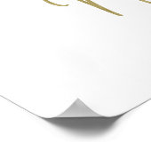 Imitate Gold Script Typografie | Stille Nacht Poster (Ecke)