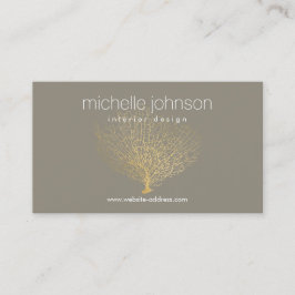 Imitate Gold Sea Fan Cornflor Innenarchitekten Gra Visitenkarte