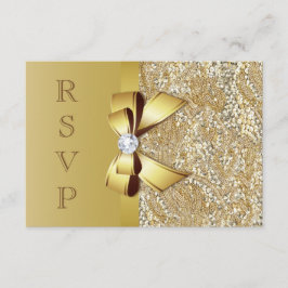 Imitate Gold Sequenzen und Bow UAWG RSVP Karte