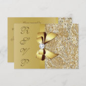 Imitate Gold Sequins Bow UAWG RSVP Karte (Vorne/Hinten)