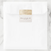 IMITATE Gold Sequins Linen Look Trendy und Chic Quadratischer Aufkleber (Tasche)