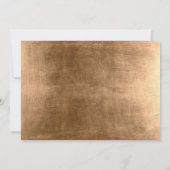 Imitate Gold Shimmer Chic Baby Dusche Einladung (Rückseite)