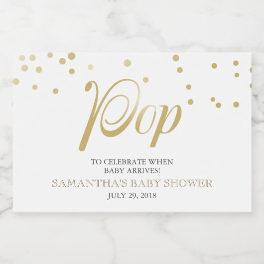 Imitate Gold Sie ist bereit zum Pop Schaumweinetikett (Einzelnes Label)