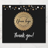 Imitate Gold Siegel Konfetti Logo Corporate Vielen Schaumweinetikett (Einzelnes Label)