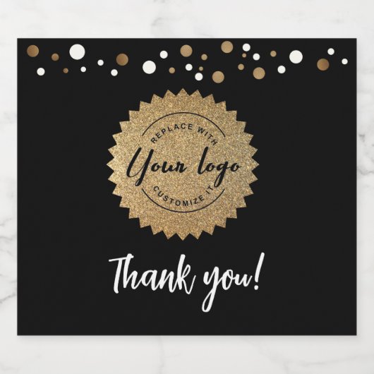 Imitate Gold Siegel Konfetti Logo Corporate Vielen Schaumweinetikett (Einzelnes Label)