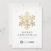 Imitate Gold Snowflakes Weihnachtskarten Einladung (Vorderseite)