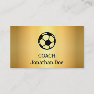 Imitate Gold Soccer Business Card Visitenkarte