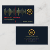 Imitate Gold Sound Frequency Studio Engineer DJ Visitenkarte (Vorne/Hinten)
