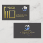 Imitate Gold-Spalte Re-Bar-Engineering Visitenkarte (Vorne/Hinten)