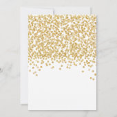 Imitate Gold Sparkle Confetti Hochzeit Einladung (Rückseite)