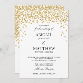 Imitate Gold Sparkle Confetti Hochzeit Einladung
