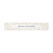 Imitate Gold Sparkle Confetti Hochzeit in | Bauchb Einladungsbanderole (Flach)