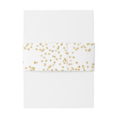 Imitate Gold Sparkle Confetti Hochzeit in | Bauchb Einladungsbanderole (Rückseitenbeispiel)