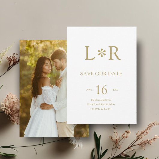 Imitate Gold | Stilvoll modern Save the Date Einladung