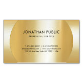 Imitate Gold Stilvolle Berufliche moderne Vorlage Magnetische Visitenkarte (Vorderseite)
