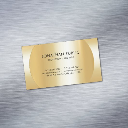Imitate Gold Stilvolle Berufliche moderne Vorlage Magnetische Visitenkarte (Beispiel)