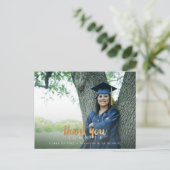 Imitate Gold Stilvolle Script Abschluss Vielen Dan Postkarte (Stehend Vorderseite)