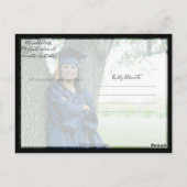 Imitate Gold Stilvolle Script Abschluss Vielen Dan Postkarte (Rückseite)