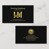 Imitate Gold Stock Exchange Graph Financial Visitenkarte (Vorne/Hinten)
