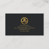 Imitate Gold Streifen Dunkelblauer Beruflicher Cha Visitenkarte (Rückseite)