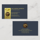 Imitate Gold Tab Elegant Visitenkarte (Vorne/Hinten)