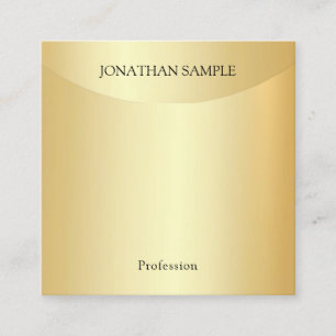 Imitate Gold Template Elegant Beruflich Quadratische Visitenkarte