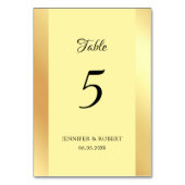 Imitate Gold Template Elegantes Skript Handgeschri Tischnummer (Vorderseite)