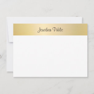 Imitate Gold Template Handgeschriebenes Skriptelem Mitteilungskarte