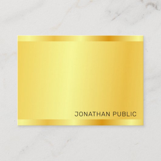 Imitate Gold Template Moderne Berufliche Elegant Visitenkarte (Vorderseite)