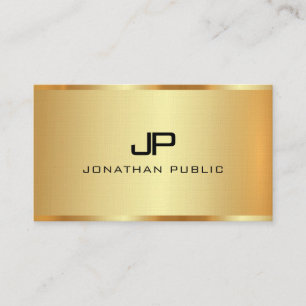 Imitate Gold Template Monogram Erstmalige Premium Visitenkarte
