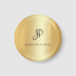 Imitate Gold Template Monogram Moderne Elegant Magnet<br><div class="desc">Imitate Gold Template Monogram Modernes elegantes Round Magnet.</div>