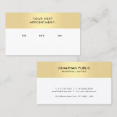 Imitate Gold Template Termin Erinnerung Elegante (Vorne/Hinten)