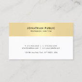 Imitate Gold Template Termin Erinnerung Elegante (Rückseite)