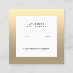 Imitate Gold Terminkarte Quadratische Visitenkarte