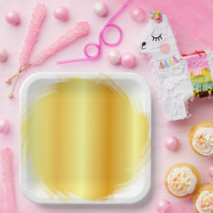 Imitate Gold Trendy Elegante Glamour Template Pappteller