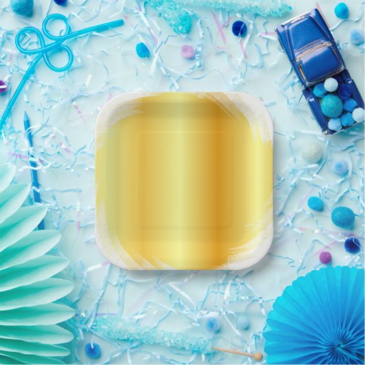 Imitate Gold Trendy Elegantes glamouröses Vorlagen Pappteller (Party)